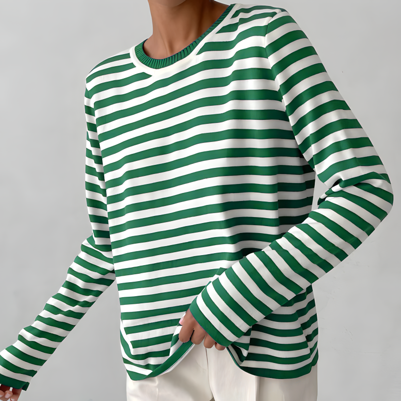 Rowan striped long sleeve top for women
