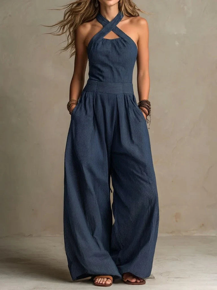 Slowe™ | Halter Cotton-Linen Jumpsuit