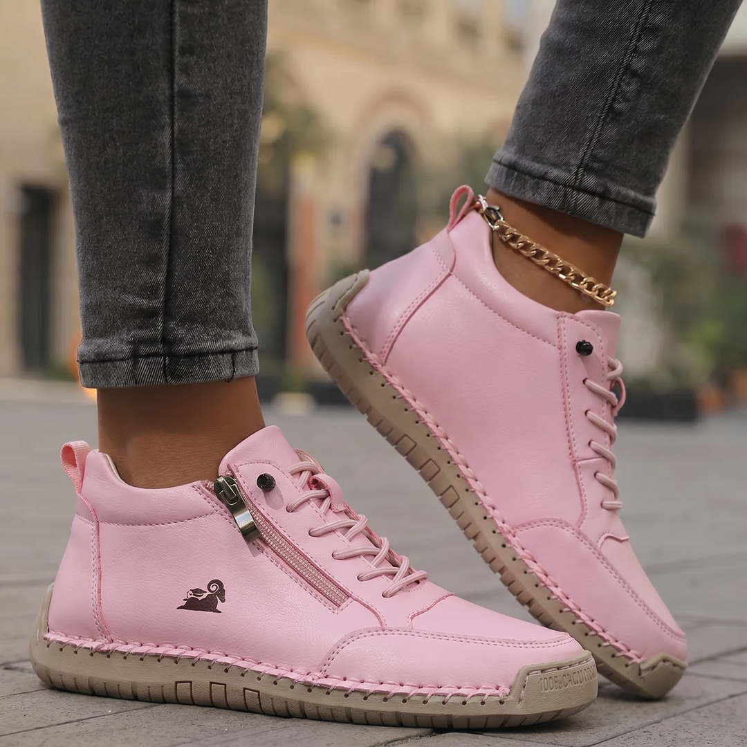 Mila comfort sneakers with easy side zip for women