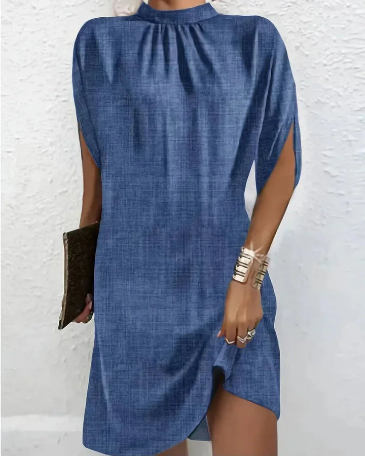 Alessandra | Draped Denim Mini Dress