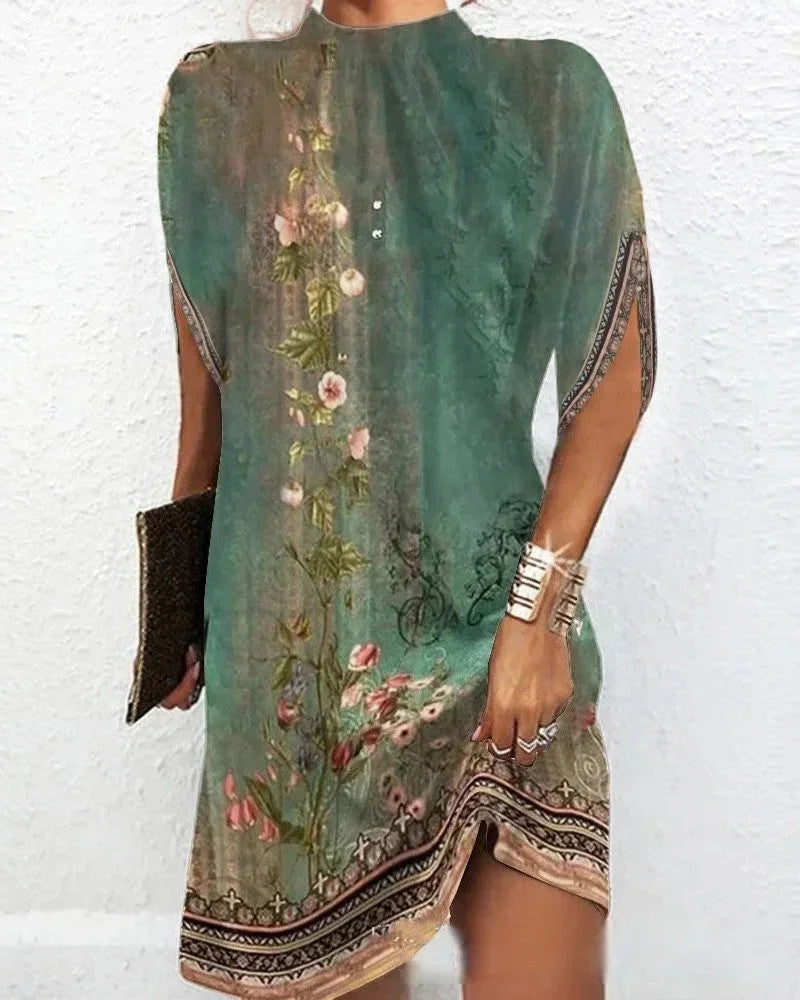Alessandra | Draped Denim Mini Dress