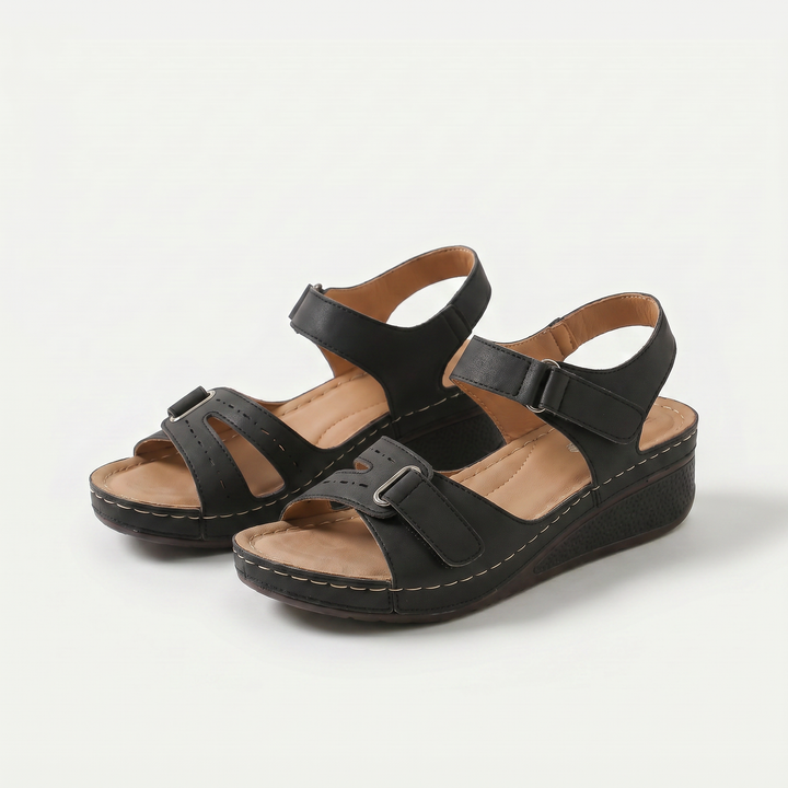 Sandy wedge comfort sandals for women