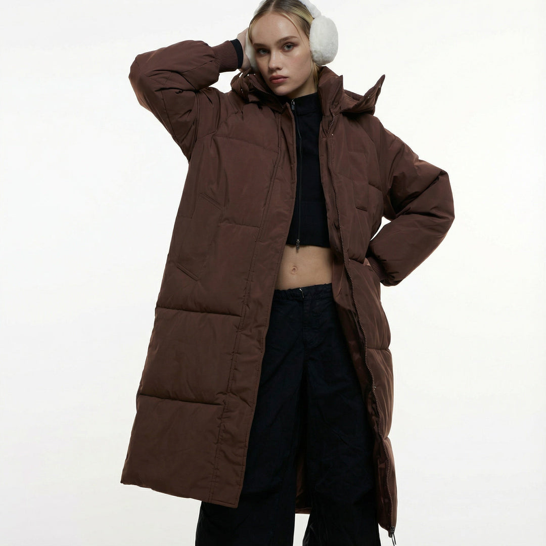 Sharon™ | Long Hooded Puffer Coat