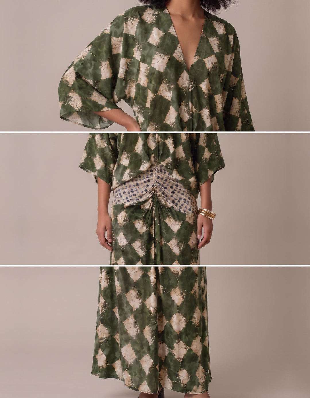 Triana mosaic print caftan maxi dress for women