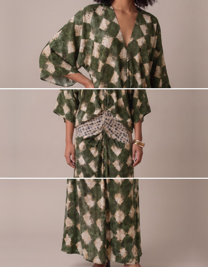 Triana mosaic print caftan maxi dress for women