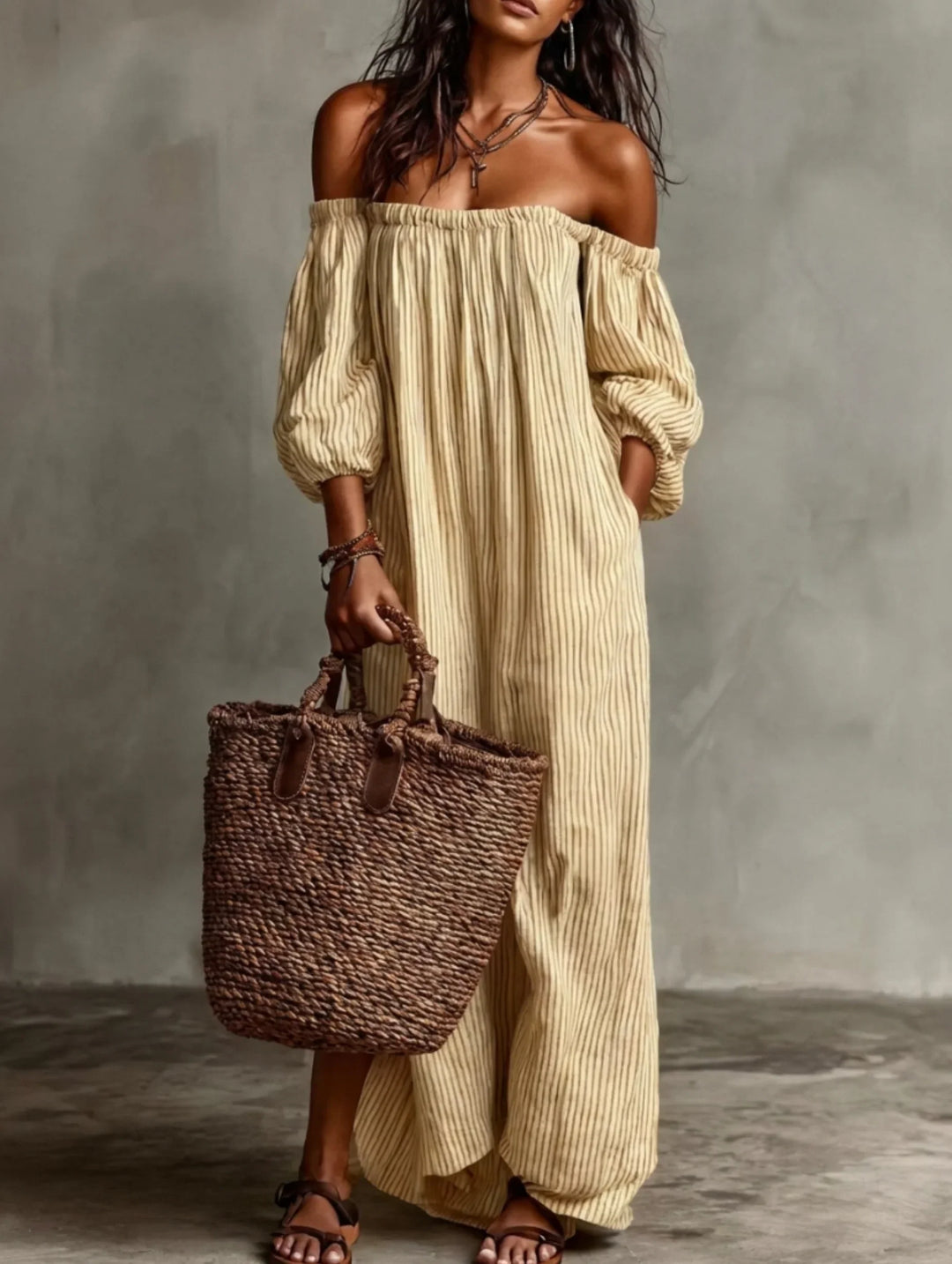 Elena | Off-Shoulder Maxi Dress
