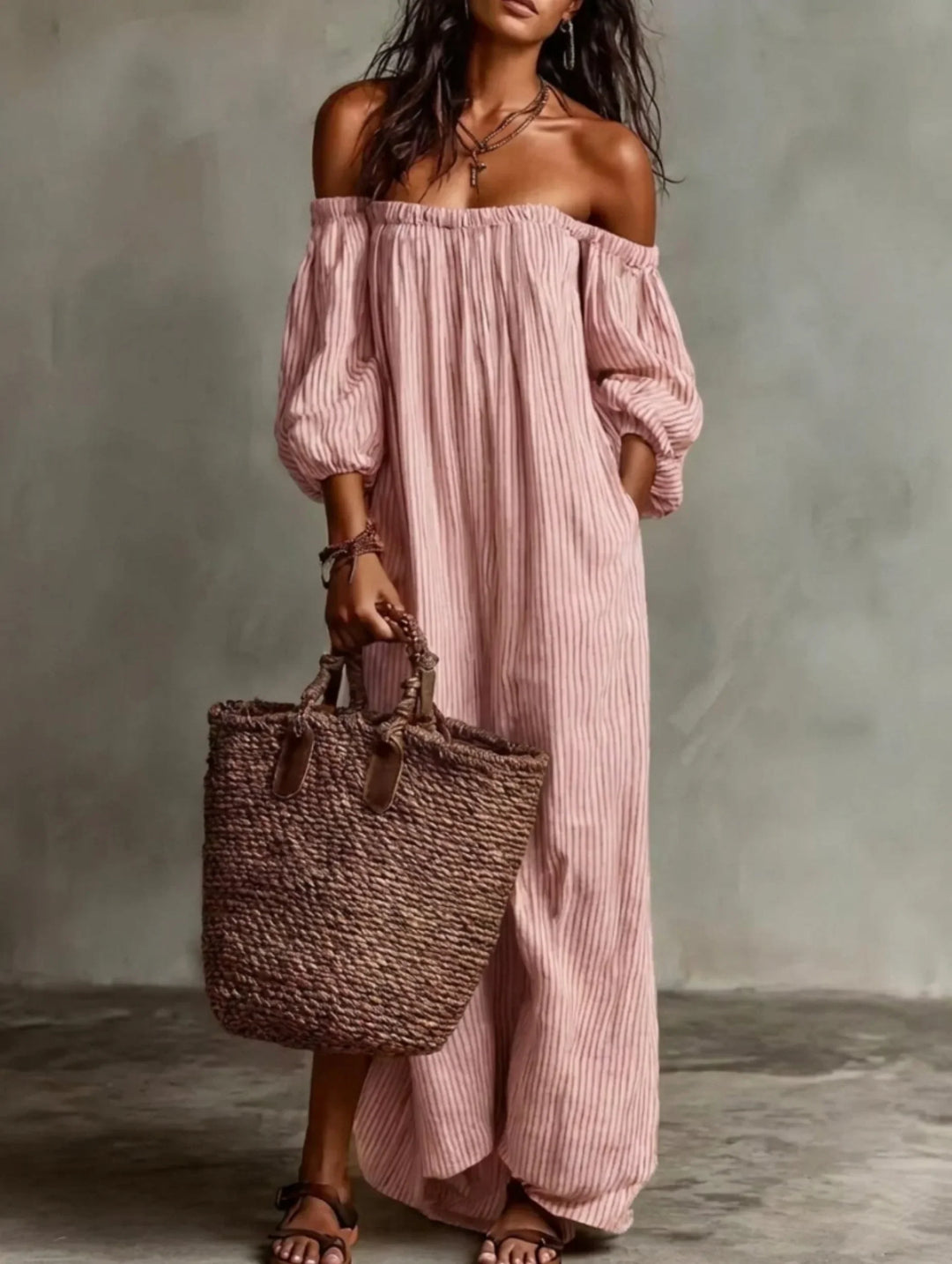 Elena | Off-Shoulder Maxi Dress
