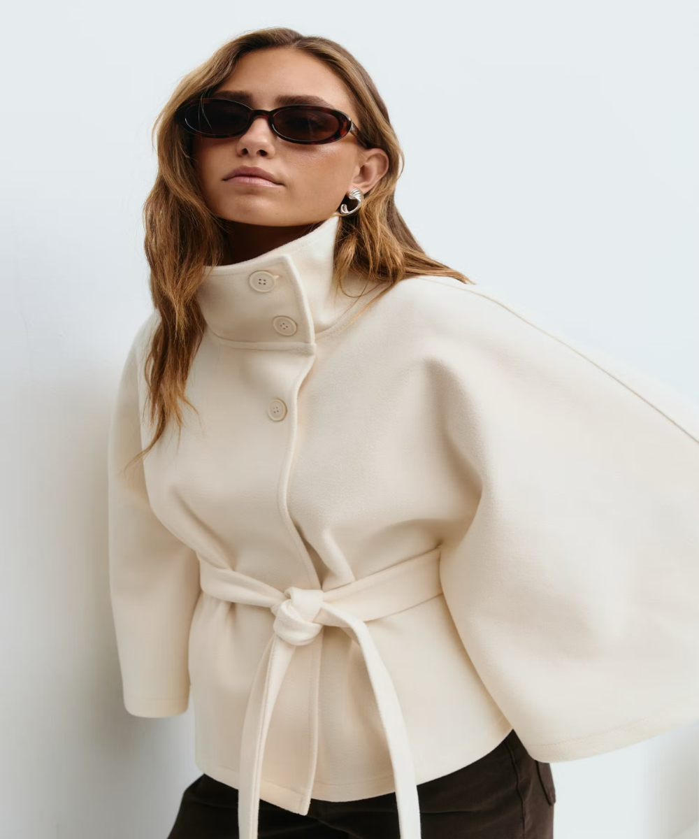 Muriel™ | Belted Cape Coat