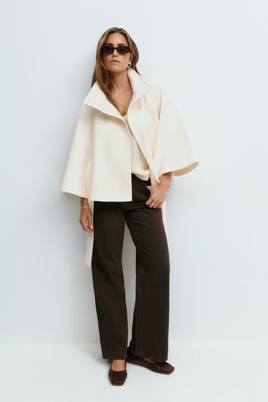 Muriel™ | Belted Cape Coat